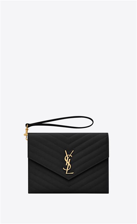 ysl cassandre clutch pink|SAINT LAURENT Grain De Poudre Classic Monogram .